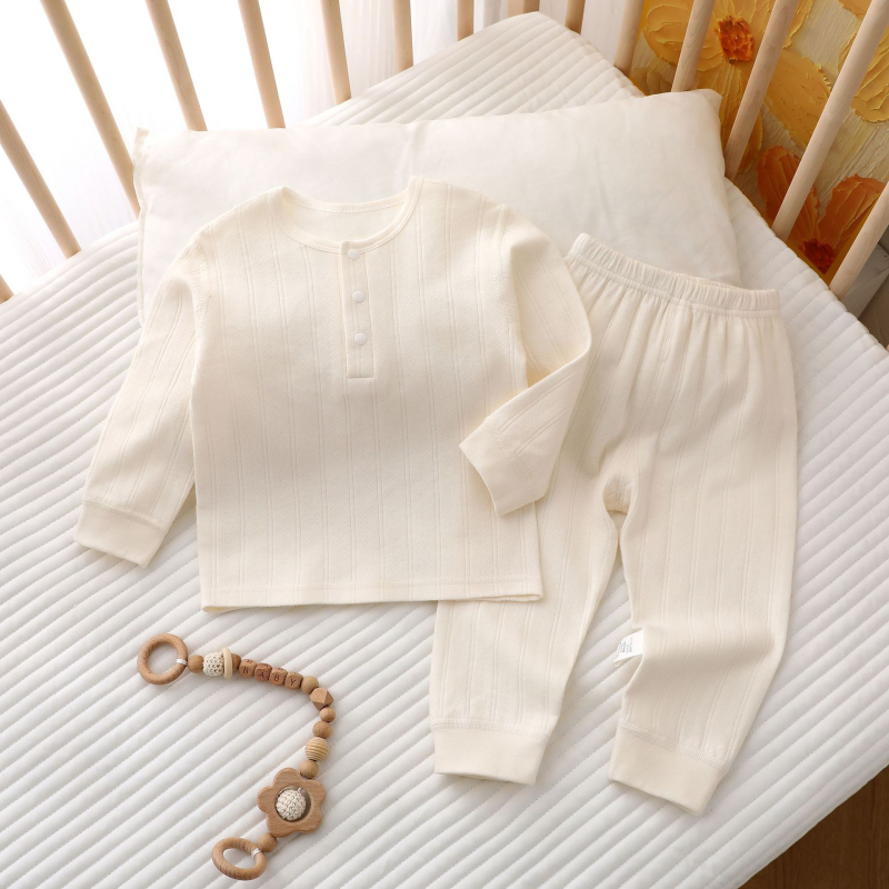 Beebi puuvillane termilise aluspesu komplekt – unisex, 100% puuvill, niiskuse juhtimine (Klass A, 1–3-aastastele)