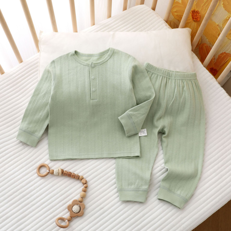 Beebi puuvillane termilise aluspesu komplekt – unisex, 100% puuvill, niiskuse juhtimine (Klass A, 1–3-aastastele)