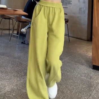 Ženske široke hlače od vune, duge, casual stil, elegantan temperament