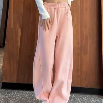 Ženske široke hlače od vune, duge, casual stil, elegantan temperament