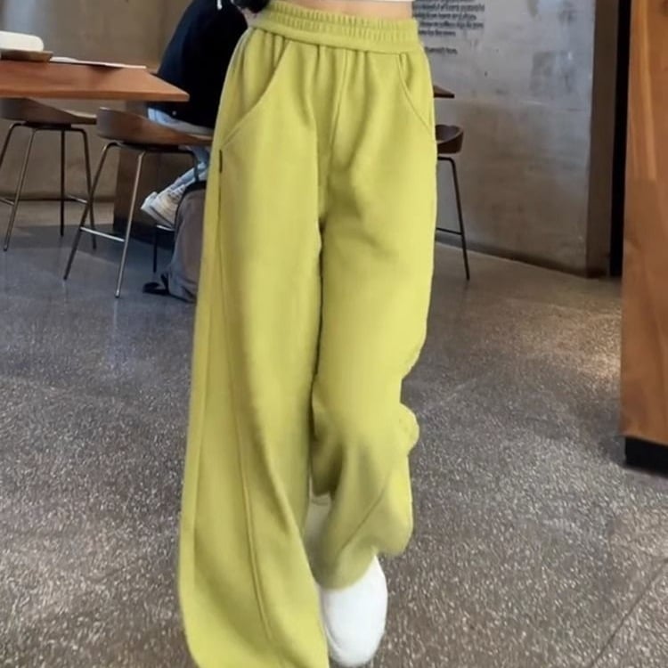 Ženske široke hlače od vune, duge, casual stil, elegantan temperament