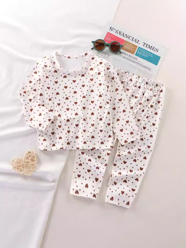 Gyerekeknek készült fleece melegítő készlet: uniszex, 95% poliészter, fleece anyag, minta karikatúra/betű, 3–8 éveseknek, téli otthoni ruházat