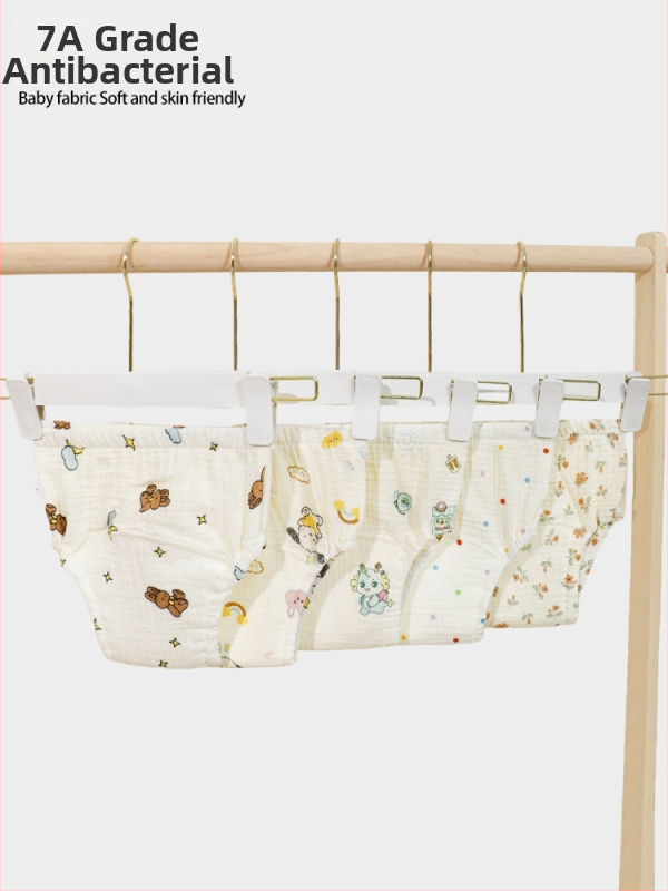 Mu Mu Bear Korejiečio stiliaus kūdikių tualeto treniravimo kelnaitės, atsparios vandeniui sauskelnėms uždangos, crepe medžiaga, svoris 9–18 kg, amžius 1–3 metai