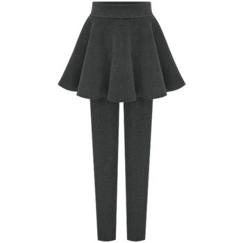 Дамски панталони кулоти за есен-зима, подплатени полар, памук-полиестер >95%, средна дебелина, висока еластичност