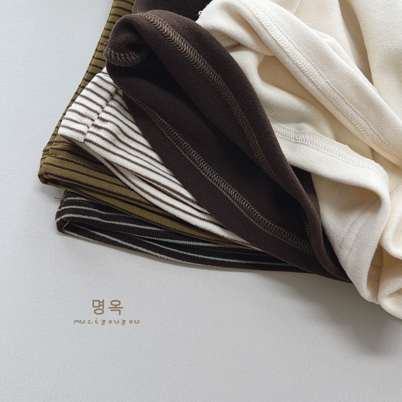 Gyerekeknek készült polár béléses felső, koreai stílus, hosszú ujjú, álló gallér, rajzfilm mintázat