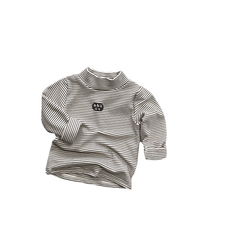 Gyerekeknek készült polár béléses felső, koreai stílus, hosszú ujjú, álló gallér, rajzfilm mintázat