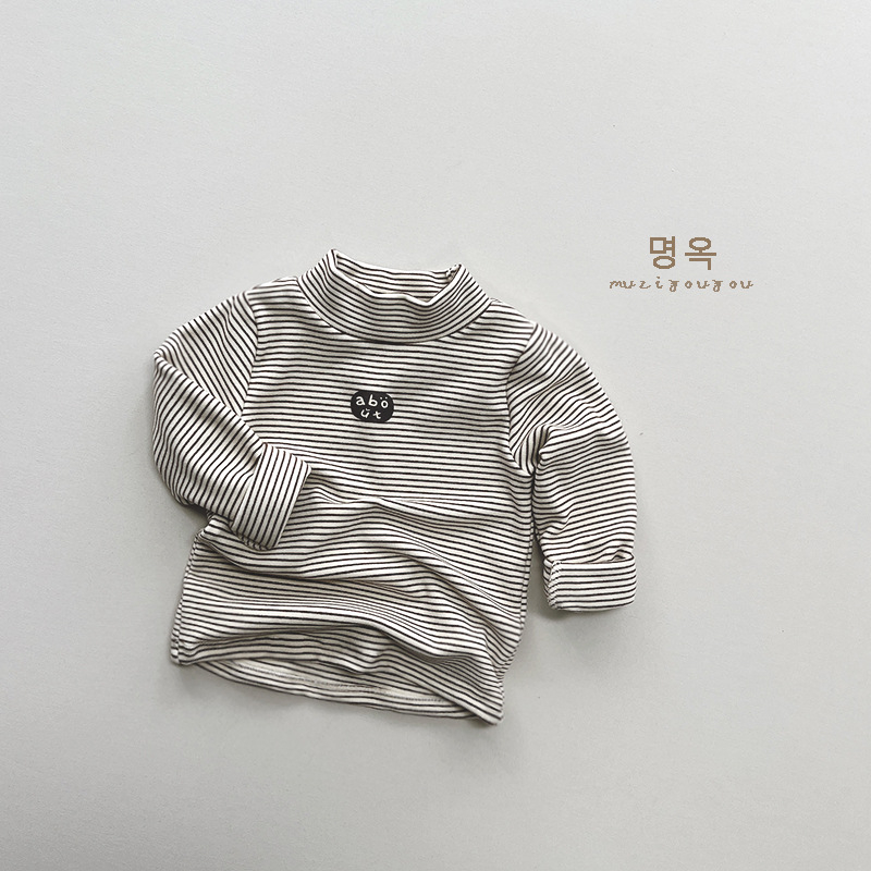 Gyerekeknek készült polár béléses felső, koreai stílus, hosszú ujjú, álló gallér, rajzfilm mintázat