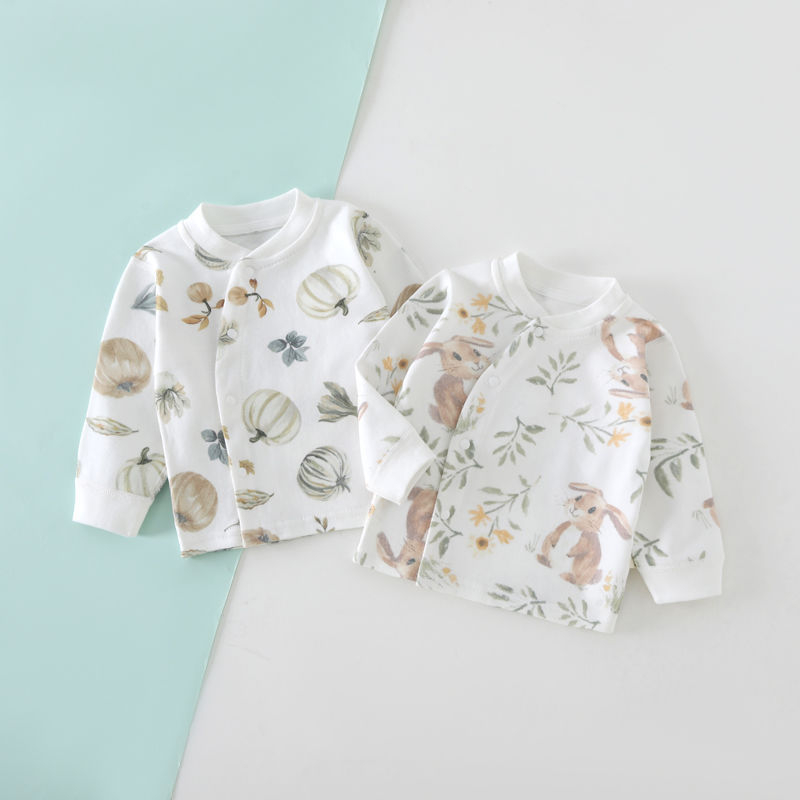 Set od 2 komada dječjeg topa od 100% pamuka, unisex, za novorođenčad 0–1 godina, bez ovratnika