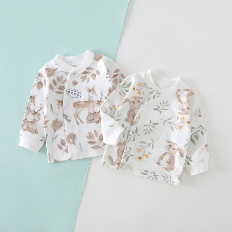 Set od 2 komada dječjeg topa od 100% pamuka, unisex, za novorođenčad 0–1 godina, bez ovratnika