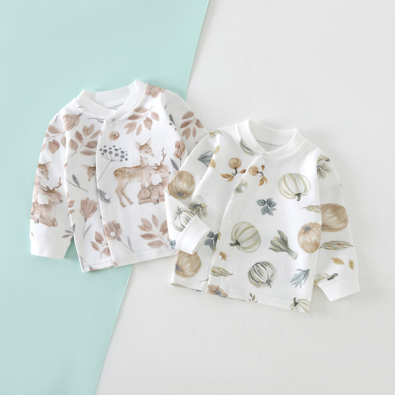 Set od 2 komada dječjeg topa od 100% pamuka, unisex, za novorođenčad 0–1 godina, bez ovratnika