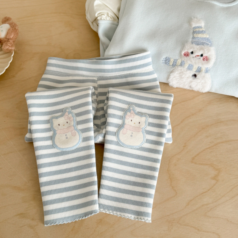 Dvodijelni dječji fleece set s motivom snježnog čovjeka, 90% pamuk, za uzrast 3–8 godina