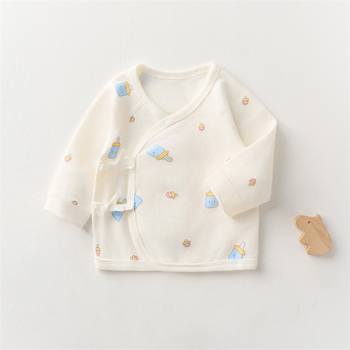 Бебешка блуза в стил монаха, 100% памук, унисекс, за новородени, мека обработка