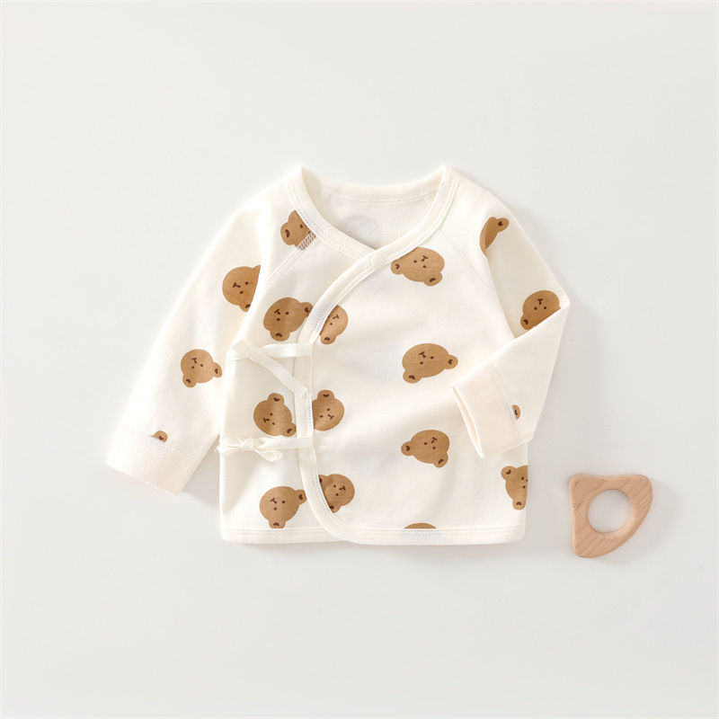 Бебешка блуза в стил монаха, 100% памук, унисекс, за новородени, мека обработка