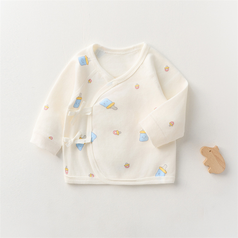 Бебешка блуза в стил монаха, 100% памук, унисекс, за новородени, мека обработка