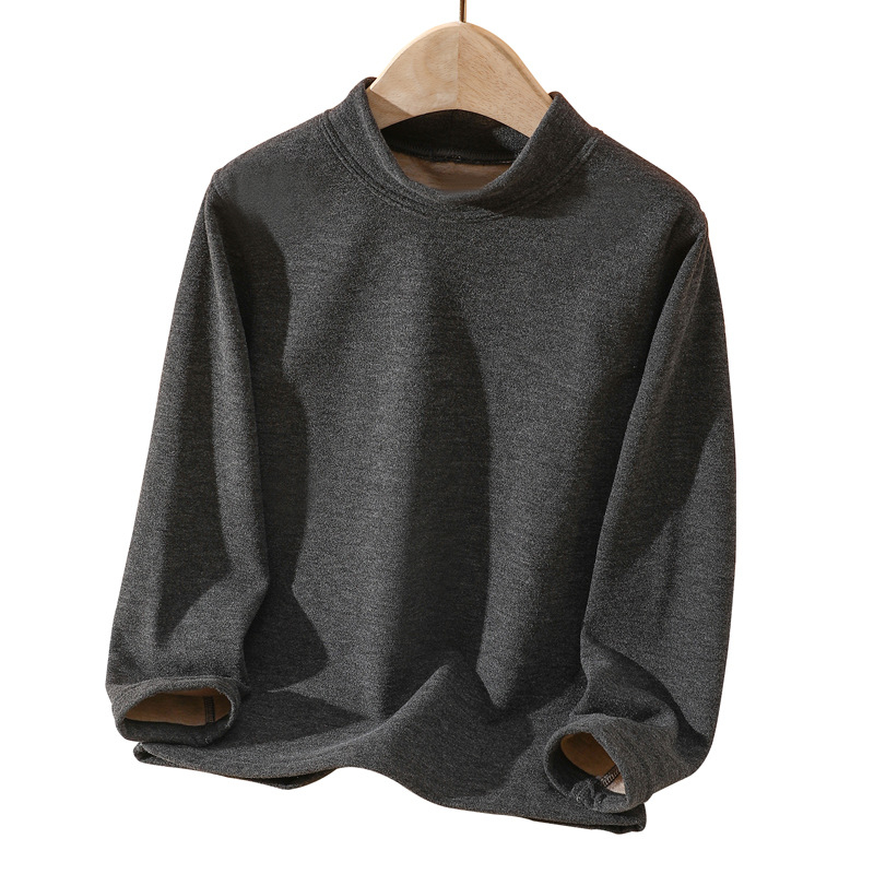 Dječji zimski termalni top s okruglim vratom, fleec podstava, 25% viskoze, za dob 3–8 godina