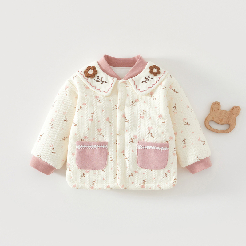 Унисекс Бебешки памучен топ за домашно облекло Lamb Dudu, V-образно деколте, меко обработен плат, 95% памук, за деца 1-3 години