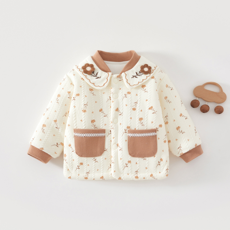 Унисекс Бебешки памучен топ за домашно облекло Lamb Dudu, V-образно деколте, меко обработен плат, 95% памук, за деца 1-3 години