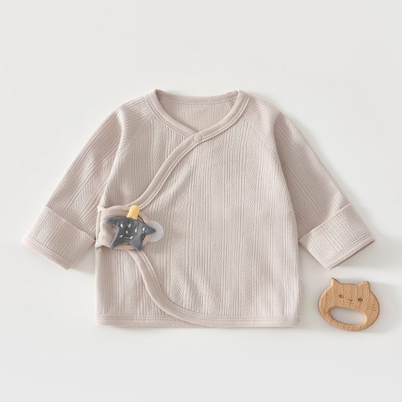 Βρεφικό τοπ από 100% βαμβάκι με σχέδιο ημι-πλάτης, unisex, Ασφάλεια Κατηγορίας Α, στρογγυλός λαιμός, για όλες τις εποχές