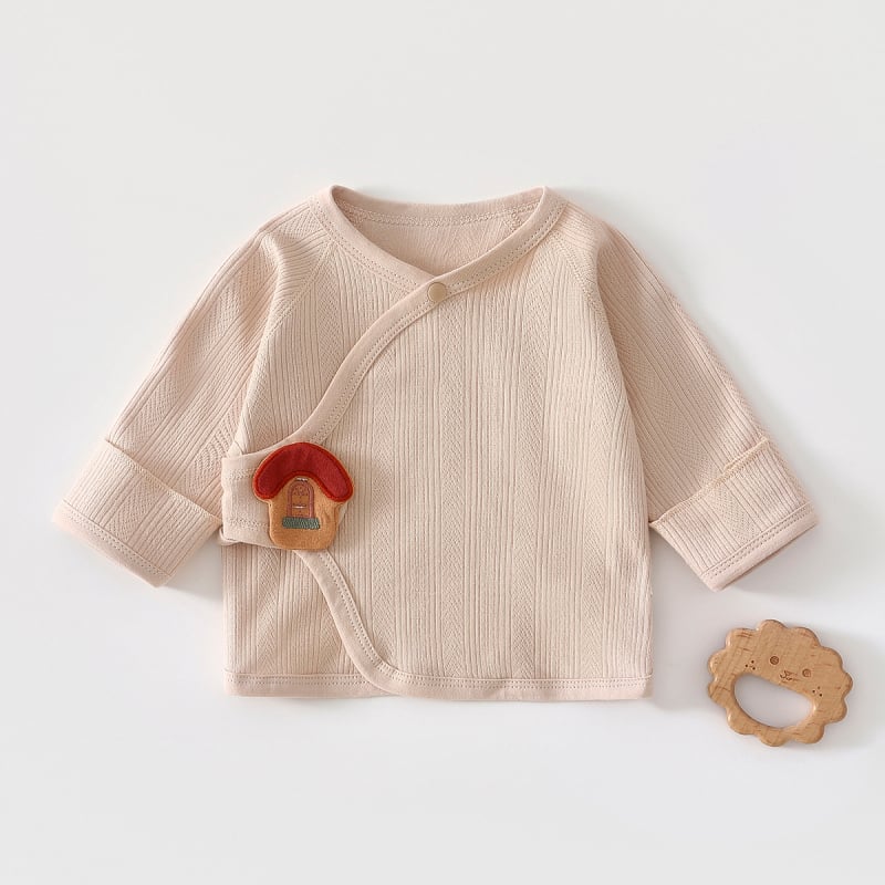 Βρεφικό τοπ από 100% βαμβάκι με σχέδιο ημι-πλάτης, unisex, Ασφάλεια Κατηγορίας Α, στρογγυλός λαιμός, για όλες τις εποχές