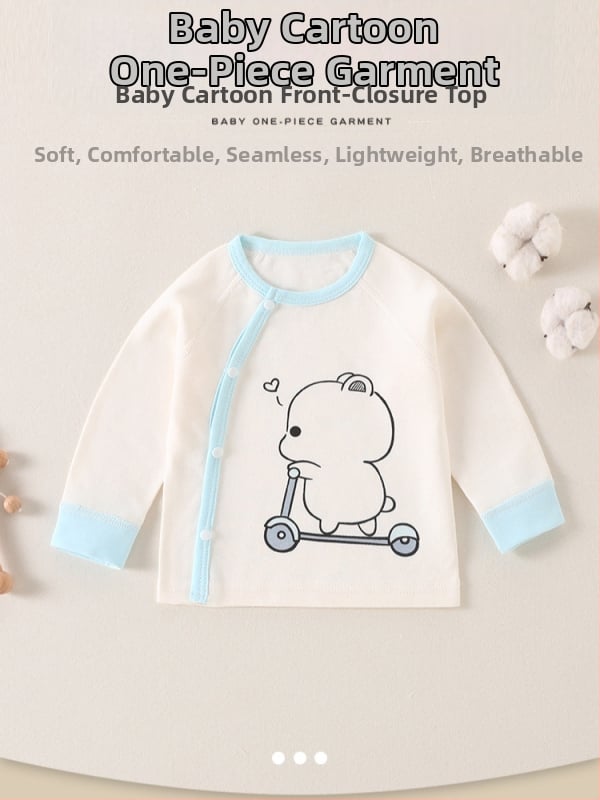 Beebi puuvillane baasriide tops kevad-sügisperio jaoks, ümmarguse kaelaga, 100% puuvill, vanus 1–3 aastat, ilma kapuutsita