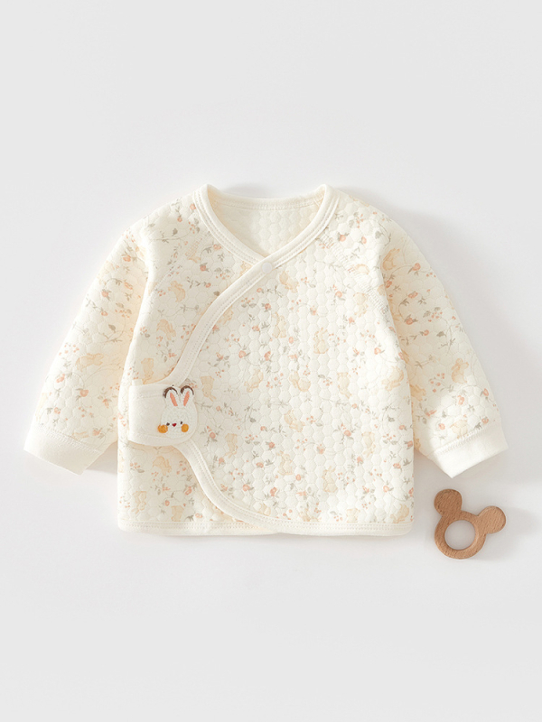 Top pentru nou-născuți, din bumbac 100%, stil călugăr, guler rotund, fără glugă, pentru iarnă