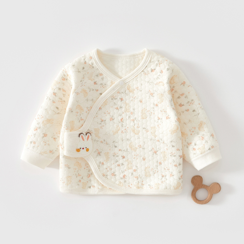 Top pentru nou-născuți, din bumbac 100%, stil călugăr, guler rotund, fără glugă, pentru iarnă