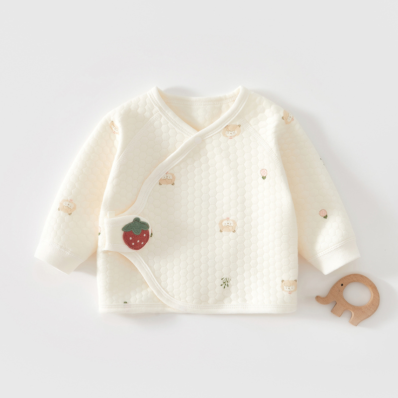 Top pentru nou-născuți, din bumbac 100%, stil călugăr, guler rotund, fără glugă, pentru iarnă