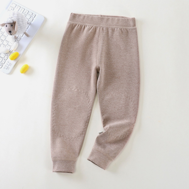 Gyerekeknek szóló gyapjú-selyem termálne nadrág térdvédős, ősz-tél, középmagas derekú, uniszex