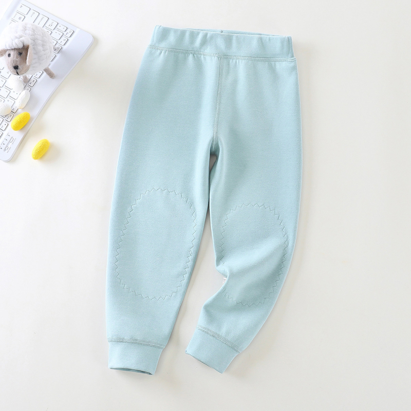 Gyerekeknek szóló gyapjú-selyem termálne nadrág térdvédős, ősz-tél, középmagas derekú, uniszex