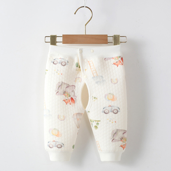 Dječje hlače za bebe od 100% pamuka, trostruko debeli zračni pamuk, srednji pojas, za novorođenčad 0–12 mjeseci