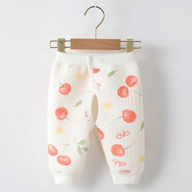 Dječje hlače za bebe od 100% pamuka, trostruko debeli zračni pamuk, srednji pojas, za novorođenčad 0–12 mjeseci