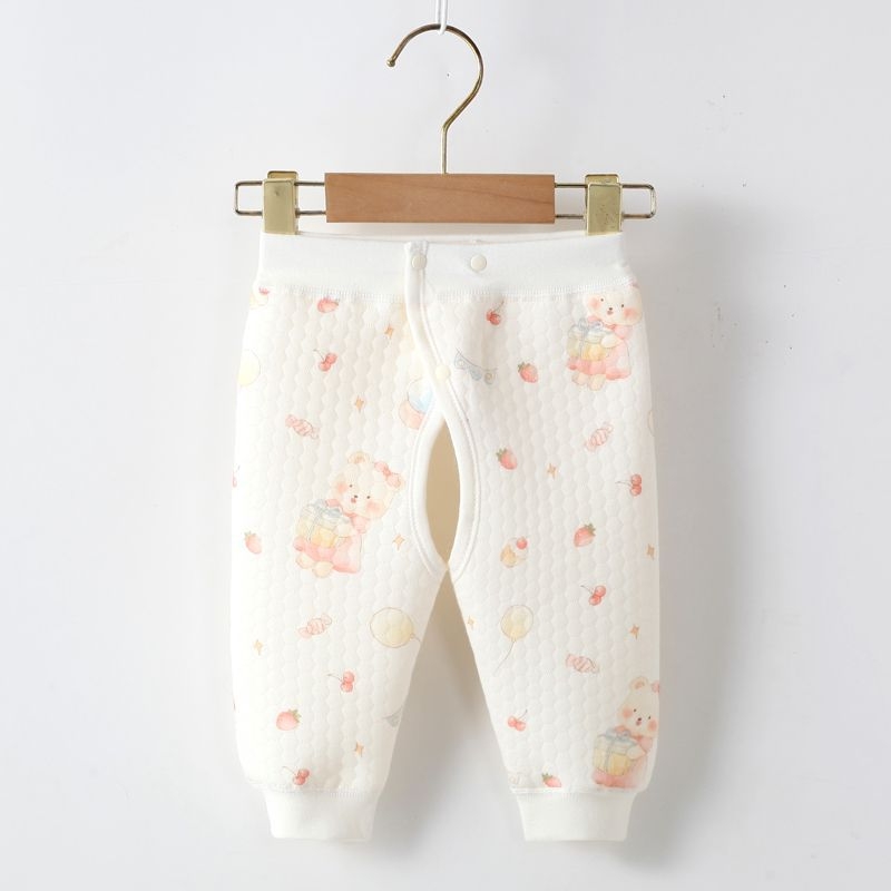 Dječje hlače za bebe od 100% pamuka, trostruko debeli zračni pamuk, srednji pojas, za novorođenčad 0–12 mjeseci