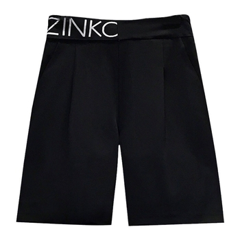 Γυναικείες παντελόνες-σουτ σε στυλ κοστουμιού, ψηλή μέση, πολυεστέρας, ίσια γραμμή, μήκος 5/4, κορεατικό στυλ