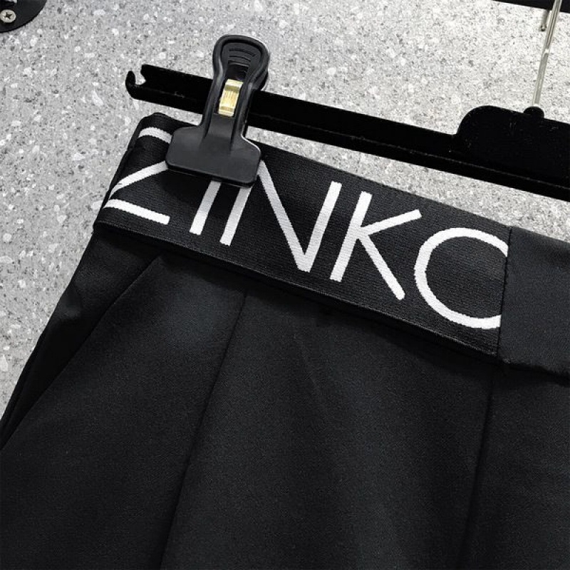 Γυναικείες παντελόνες-σουτ σε στυλ κοστουμιού, ψηλή μέση, πολυεστέρας, ίσια γραμμή, μήκος 5/4, κορεατικό στυλ