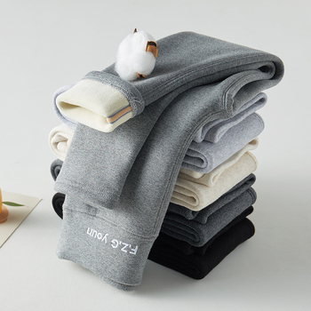 Dječje hlače za djevojčice, pamuk, zimske, visokog struka, bez otvora u preponama (uzrast 3–8 godina)