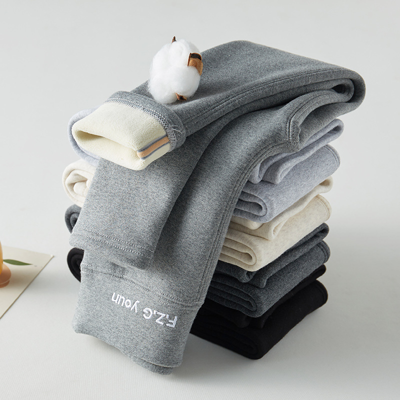 Dječje hlače za djevojčice, pamuk, zimske, visokog struka, bez otvora u preponama (uzrast 3–8 godina)