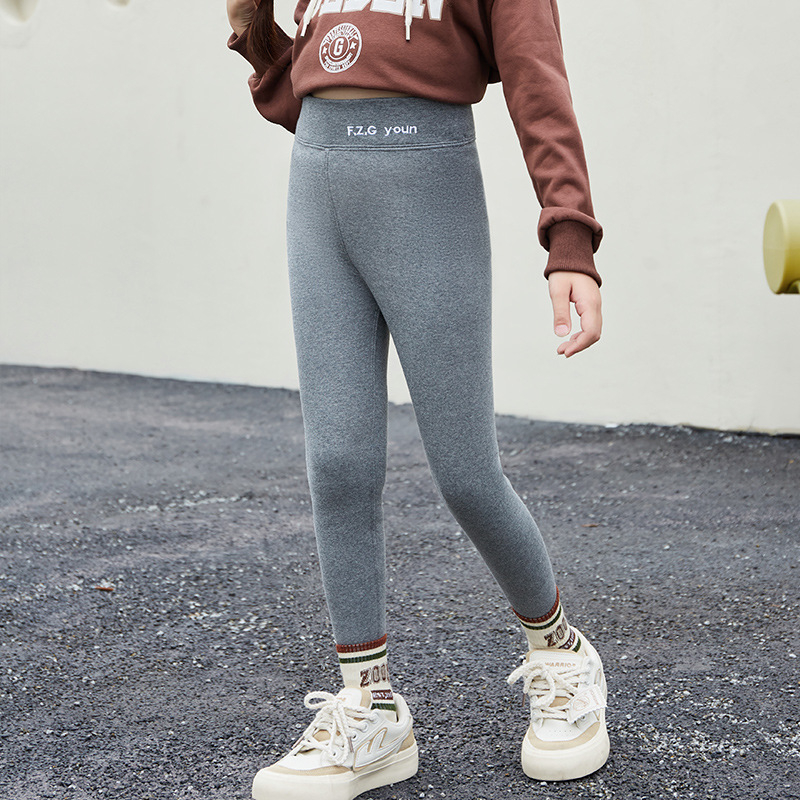 Dječje hlače za djevojčice, pamuk, zimske, visokog struka, bez otvora u preponama (uzrast 3–8 godina)