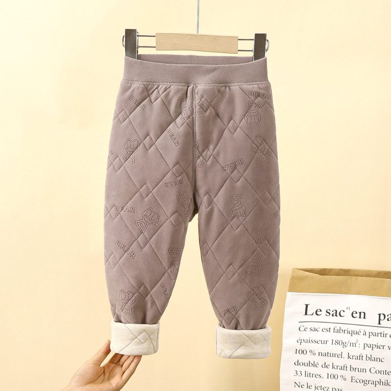 Školske hlače za dječju uniformu – jesen/zima, trostruki fleece podstava, srednji pojas, poliester