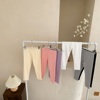 Dječje djevojčice pamuk leggings za jesen-zimu, korejski stil, srednji pojas, zaštita od komaraca, 95% pamuk, dob 3-8 godina