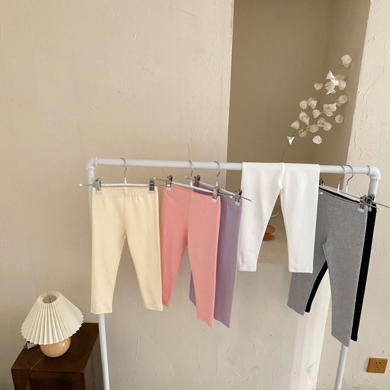 Dječje djevojčice pamuk leggings za jesen-zimu, korejski stil, srednji pojas, zaštita od komaraca, 95% pamuk, dob 3-8 godina