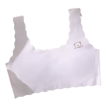 Bešavna sportska grudnjica za tinejdžerice — najlon, pune košarice, ultra tanke oblikovane čašice s spužvom, bez čeličnih okova, fiksni kaiševi, prozračni stražnji dio