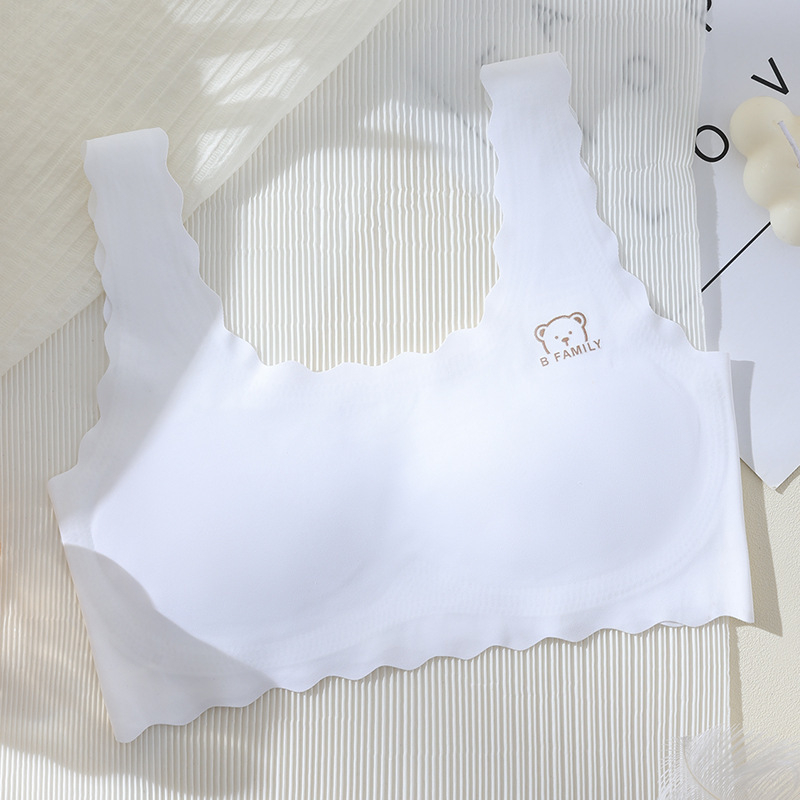 Bešavna sportska grudnjica za tinejdžerice — najlon, pune košarice, ultra tanke oblikovane čašice s spužvom, bez čeličnih okova, fiksni kaiševi, prozračni stražnji dio