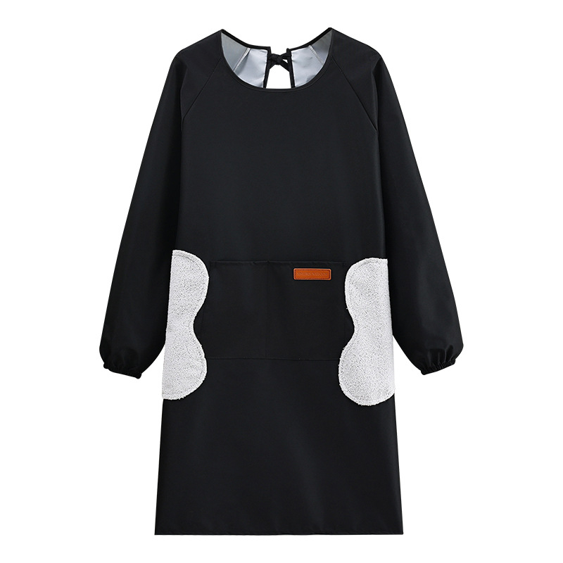 Suaugusiųjų prijuostė, atspari vandeniui, kompozitinė medžiaga, šiuolaikiškas minimalistinis stilius, karikatūrų raštas