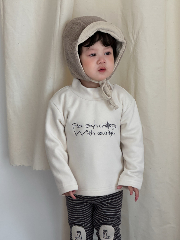 Koreai stílusú téli gyerek felső, csíkos, 95% pamut, kerek nyak