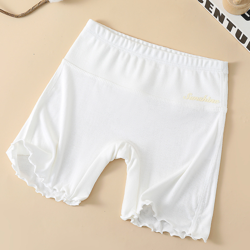 Mergaitės medvilniniai saugumo šortai, aukštas juosmuo, apsauga nuo permatomumo, 2-in-1 apatinių drabužių vasarai, 80% medvilnė, pavasaris 2025