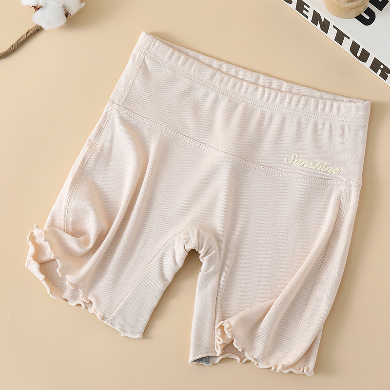 Mergaitės medvilniniai saugumo šortai, aukštas juosmuo, apsauga nuo permatomumo, 2-in-1 apatinių drabužių vasarai, 80% medvilnė, pavasaris 2025