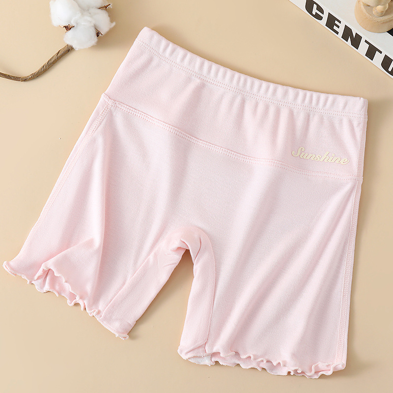 Mergaitės medvilniniai saugumo šortai, aukštas juosmuo, apsauga nuo permatomumo, 2-in-1 apatinių drabužių vasarai, 80% medvilnė, pavasaris 2025