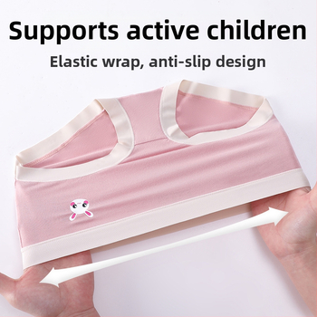 Mergaitėms apatiniai iš modalinio audinio (85%), kvėpuojantis trikampio kirpimas