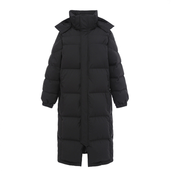 Dámska zimná bunda s perím, dlhá po kolená, s kapucňou, hrubá, biely kačací down 86–90% obsah, 201–300 g výplň, zima 2025