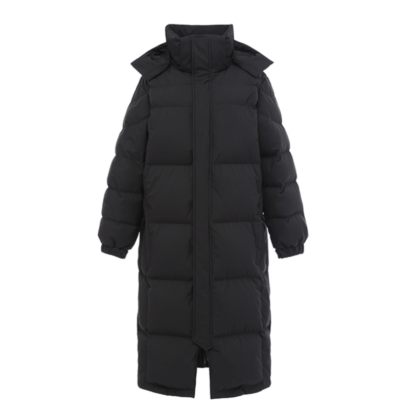 Dámska zimná bunda s perím, dlhá po kolená, s kapucňou, hrubá, biely kačací down 86–90% obsah, 201–300 g výplň, zima 2025